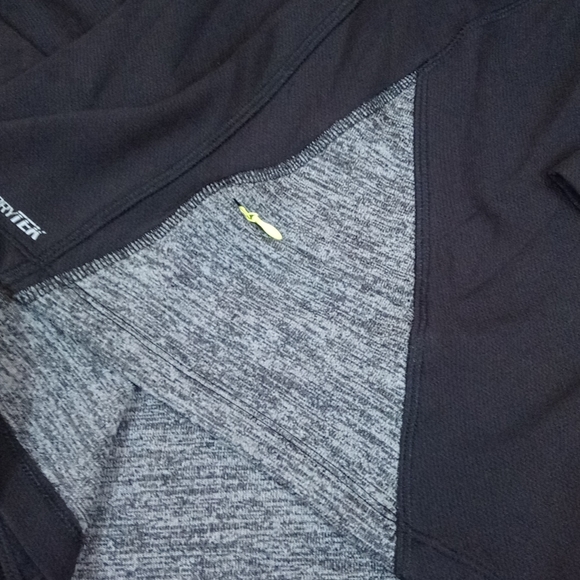 Long Sleeve Quarter Zip Athletic Dry Tek T Shirt Top - Picture 6 of 12